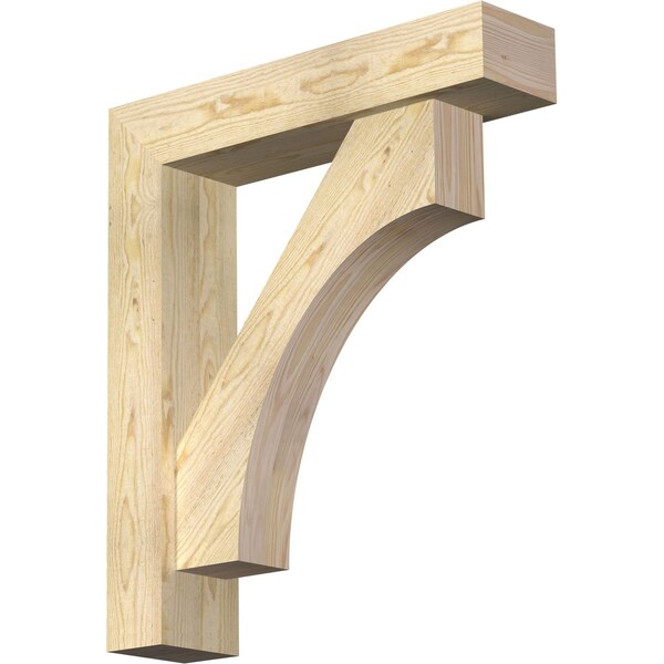 Ekena Millwork Westlake Block Rough Sawn Bracket w/ Offset Brace, Douglas Fir, 6"W x 26"D x 30"H BKT0604X26X30WTL05RDF - main